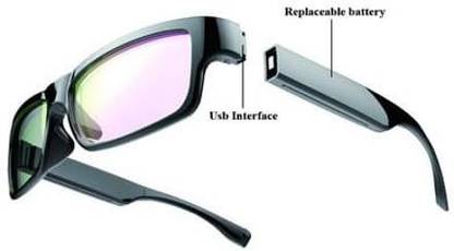 KRISH WiFi Glasses Camera, Full HD 1080 Video Audio Recording App Live View Spectacles Security Camera