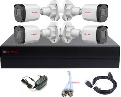 CANRON Bnc & Dc Cp plus Plug-n-Play Full HD 2.4MP IR Bullet Camera with HD DVR Security Camera