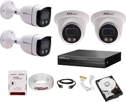 ADS VISION 5MP DVR 3MP HD 2D/2B 24/7 COLOR VU NIGHT VISION CAMERA CAMBO SET With 500GB HDD Security Camera
