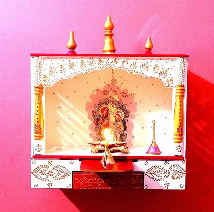 JAMWAIART Temple for Home Pooja, Arti Solid Wood Home Temple