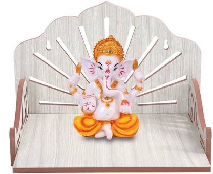 LAKHAJI lakhaji art sun temple | house temple | Pooja Stand | Small Temple for Office Engineered Wood Home Temple
