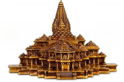 Spritual thing Large Size Shri Ram Mandir | Ayodhya Ram Mandir Model Resin for Home Temple Decorative Showpiece  -  7 cm