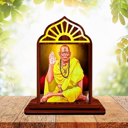 GiftsRange Akkalkot Swami Samarth Temple Mini Engineered Wood Home Temple