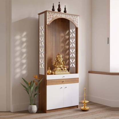 NEUDOT Divine 6 feet Mandir Unit Engineered Wood Home Temple