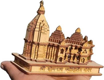 CSOK SHRI Somnath Jyotirling MANDIR Model Wooden Handmade Temple Solid Wood Home Temple