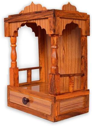 Nifinity. beautiful wooden Plywood Mandir for Pooja Home Decoration Engineered Wood Home Temple
