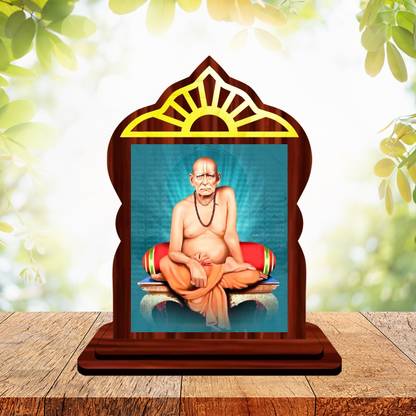 GiftsRange Akkalkot Swami Samarth Temple Mini Engineered Wood Home Temple