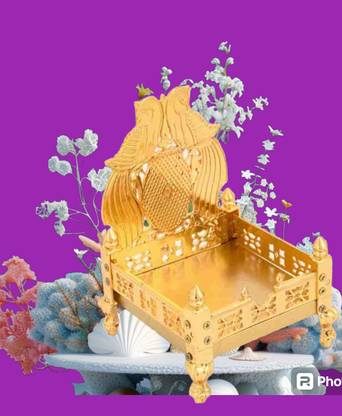 RADHEY Laddu Gopal Ji Metal Singhasan for Home Temple Metal Home Temple