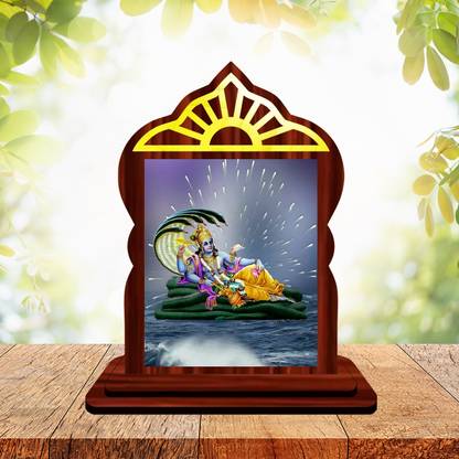 GiftsRange Vishnu Narayan Hari Temple Mini Engineered Wood Home Temple