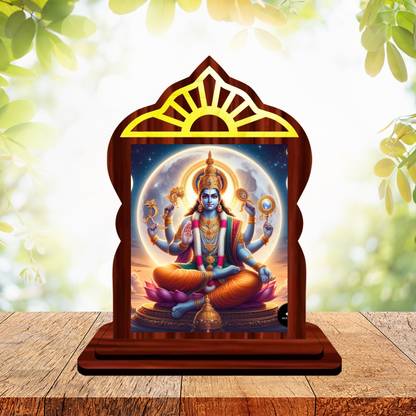 GiftsRange Chandra Dev Chandra Som Lord Moon Temple Mini Engineered Wood Home Temple