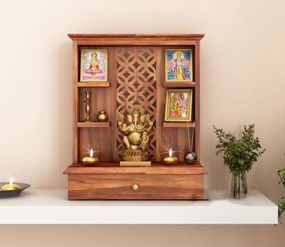 kamdhenu art and craft Mandir Temple for Home Pooja, Arti Solid Wood Home Temple Solid Wood Home Temple Solid Wood Home Temple