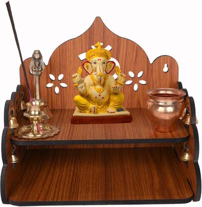 KARNI Wooden pooja mandir Solid Wood Home Temple