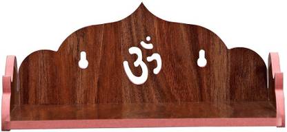 G I TRADERS Wooden Home Temple, Handcrafted Wooden Home Temple for Daily Worship Engineered Wood Home Temple