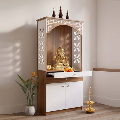 NEUDOT Divine 5 feet Mandir Unit Engineered Wood Home Temple