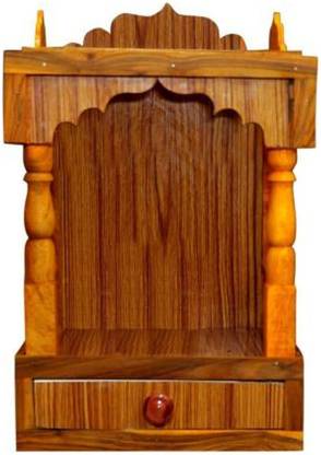 jsr enterprises Beautiful wooden Plywood Mandir for Pooja Home Decoration Engineered Wood Home Temple