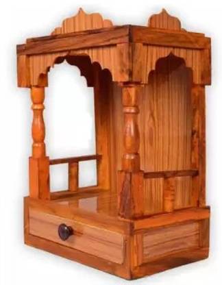 Aknoteek Homemade wooden mandir for Home decor Engineered Wood Home Temple