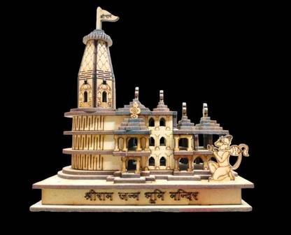 daksh enterprises RAM MANDIR 3D MODEL Solid Wood Home Temple