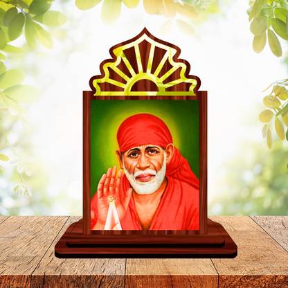 GiftsRange Sai Baba Shirdi Sai Baba Temple Mini Engineered Wood Home Temple