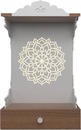 make my mandir Storage Mandir Temple for God| Storage Mandir for Pooja Mandir (ST203-M) Acrylic Home Temple
