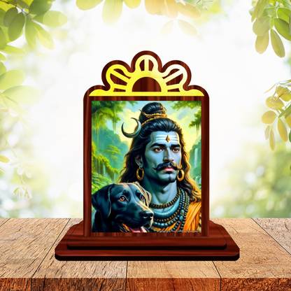 GiftsRange Bhairav Ji Kaal Bhairav Batuk Bhairav Temple Mini Engineered Wood Home Temple