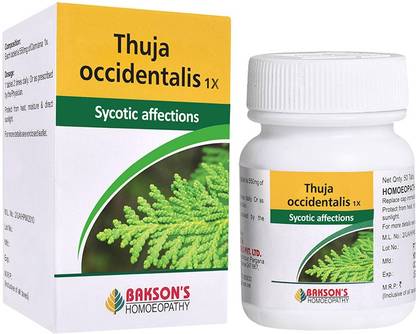 Bakson's Homoeopathy Thuja Occidentalis 1X Tablets