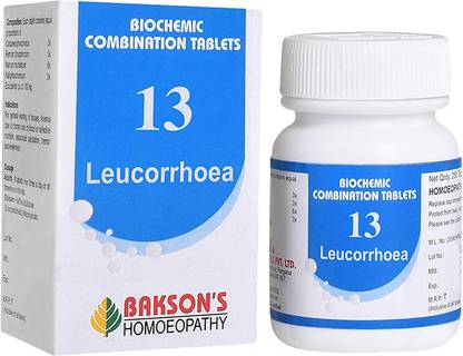 Bakson's Homoeopathy Biochemic Combination Tablets # 13 (Leucorrhoea) Tablets