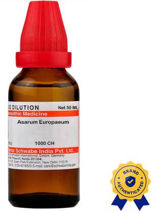 Dr.Willmar Schwabe India Asarum Europaeum 1000 CH Dilution