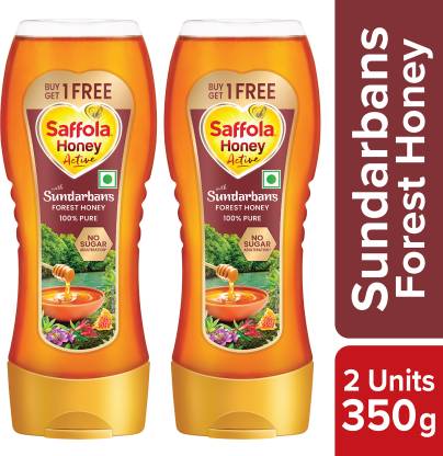 Saffola Honey Active, Made with Sundarban Forest Honey, 100% Pure