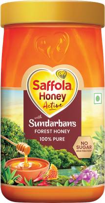 Saffola Honey Active, Made with Sundarban Forest Honey, 100% Pure, No sugar adulteration
