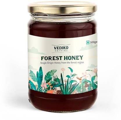 Vediko Origins Fresh Raw Forest Honey | Pure and Natural Unprocessed Single Origin Basil Honey
