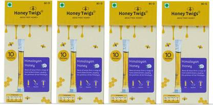 HONEY TWIGS Himalayan Multiflora Honey| 100% Natural & Pure Honey,320gms (40 Single Sachets)