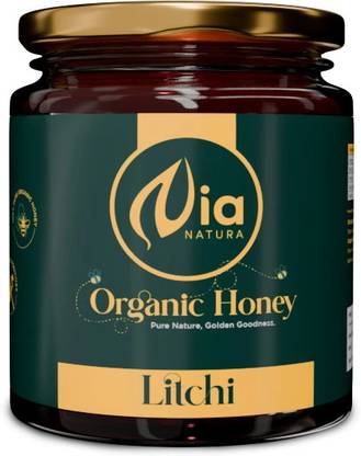 Nia Natura 100% Pure Organic Honey 250g | Unprocessed, Raw, Without Sugar | Litchi