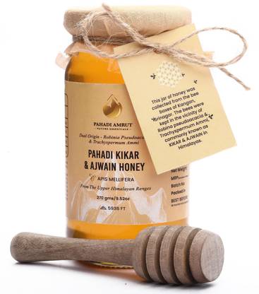 Pahadi Amrut Kikar & Ajwain Honey | Organic Honey | 100% Raw and Unprocessed