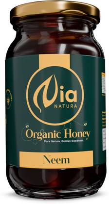 Nia Natura 100% Pure Organic Honey 500g | Unprocessed, Raw & Without Sugar | Neem