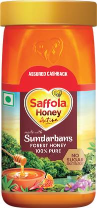 Saffola Honey Active, Made with Sundarban Forest Honey, 100% Pure, No sugar adulteration