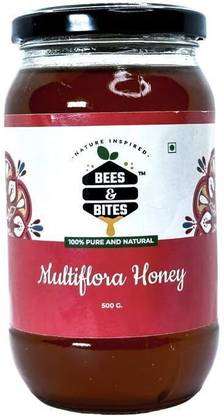 BEES & BITES Multiflora Honey | Pure, Raw, Unfiltered | No Additives, Supports Immunity