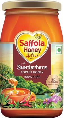 Buy Saffola Honey Active, Made with Sundarban Forest Honey, 100% Pure, No sugar adulteration  (500 g) at Rs. 204