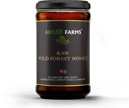 ANTAJI FARMS Unpasteurized SMR tested Raw Wild Forest Honey( Pack of1,1KG)