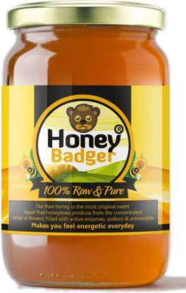 HONEYBADGER Unfiltered,Raw Honey,Organic Honey, Unprocessed, Unheated, Unpasteurized,Honey