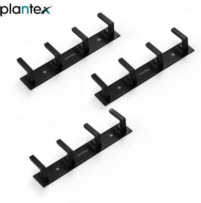 Plantex Aluminum Hook Rail with L-Shape Hooks for Walls of Bathroom/Kitchen-Towel/Keys Hook Rail 4