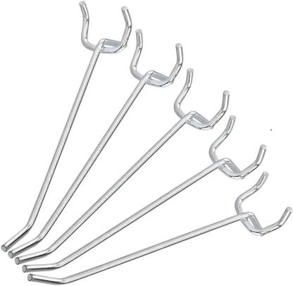 Q1 Beads 12 Pcs 8" Pegboard Panel Hooks Peg Board Display Hooks for 1” Spaced Pegboard Hook 1