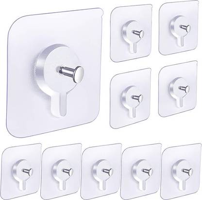 REDCARP 10 pcs Adhesive Wall for Hanging Photo Frame Home and Bathroom bear up to 5 kg Hook 10