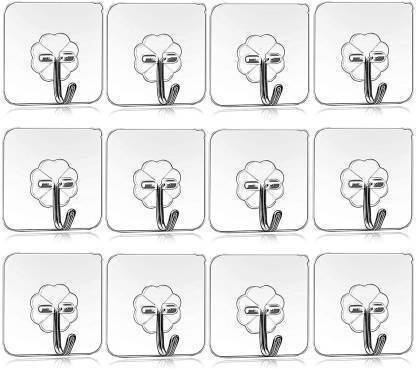 MKV Pack of 12 Self Adhesive Multi-Purpose NonSlip Wall/Door Sticker Hook PINx12.255 Door Hanger