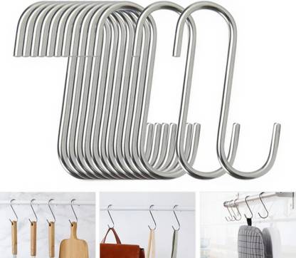 Stainex 10 Pack S Hooks for Hanging/S Shaped Hooks/S Hanger Hook/Clothes Hanger Hook 10