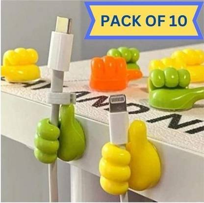 TechndTees 10 Pieces Silicone Thumbs Up Shape Wall Hook 10