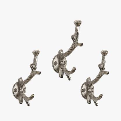 CASA DECOR Silver Tree Twig Wall Hooks Hook 3
