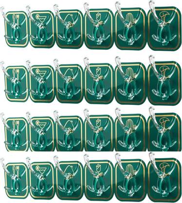 HOMEAKER Heavy Duty Self-Adhesive Wall Hooks, Waterproof No Drilling Wall Mounted Hanger Hook 4