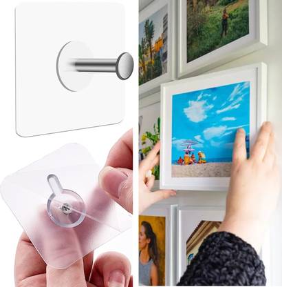 Zig Zag Self Adhesive Wall Hooks Hangers for Picture Frame Hook 100