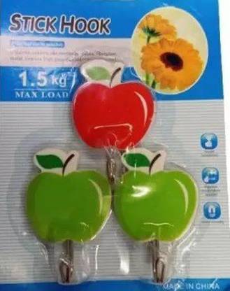 Excel Premium Apple Wall Clip/Hook for Wall Paper, Calender, Bathroom Tiles, Kitchen, Key Hang Hook 1