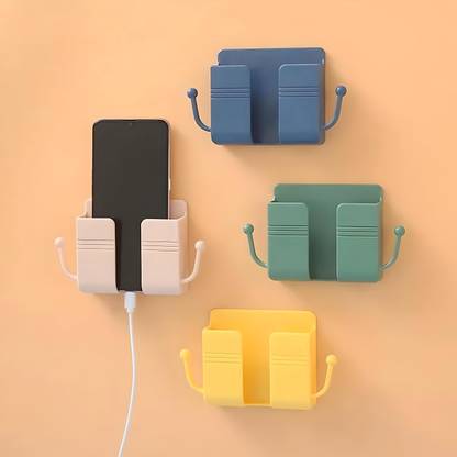 Upkaranwale Mobile Holder Storage Case Stand with Hole for Phone Charging 2 Pcs Multicolor Hook 2